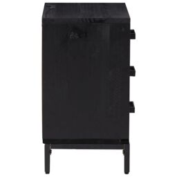 Berkfield Home Bedside Cabinets 2 pcs Black 40x30x55 cm Solid Wood Pine - Size: 40 x 30 x 55 cm - thumbnail 6
