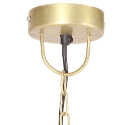 Berkfield Home Industrial Hanging Lamp 25 W Brass Round 32 cm E27 in Gold - thumbnail 6
