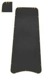 MirrorOutlet Gold Metal Trapezoid Shape Framed Wall Mirror (180CM X 85CM) - Size: 1 Pack - thumbnail 4
