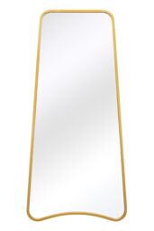 MirrorOutlet Gold Metal Trapezoid Shape Framed Wall Mirror (180CM X 85CM) - Size: 1 Pack - thumbnail 5