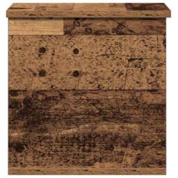 Berkfield Home Storage Box with Lid Old Wood 30x35x35 cm Engineered Wood in Brown - Size: 30 x 35 x 35 cm - thumbnail 8