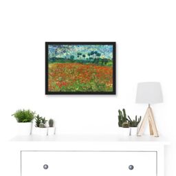 Artery8 Vincent Van Gogh Poppy Field Painting Artwork Framed Wall Art Print A4 in Black - thumbnail 2