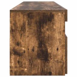 Berkfield Home TV Cabinet with LED Lights Smoked Oak 90x35x40 cm in Brown - Size: 90 x 35 x 40 cm - thumbnail 9