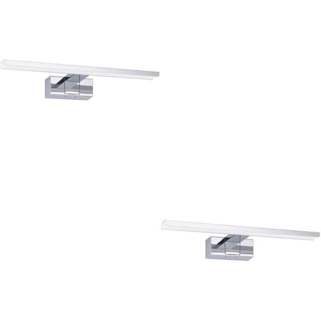 Loops 2 PACK Sleek Chrome Mirror Wall Light - Stylish Bathroom LED Fixture in Metallics - image 1