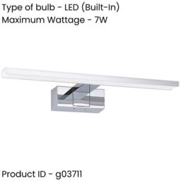 Loops 2 PACK Sleek Chrome Mirror Wall Light - Stylish Bathroom LED Fixture in Metallics - thumbnail 2