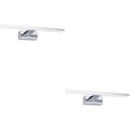 Loops 2 PACK Sleek Chrome Mirror Wall Light - Stylish Bathroom LED Fixture in Metallics - thumbnail 1