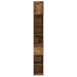 Berkfield Home Slim Storage Cabinet Old Wood 30x42.5x225 cm Engineered Wood in Brown - thumbnail 7