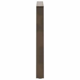 Berkfield Home Modern Dining Table Legs V-Shape 3 pcs Natural Steel 90x(72-73.3) in Brown - thumbnail 6