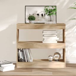 Berkfield Home Book Cabinet/Room Divider Sonoma Oak 80x30x72 cm in Brown - Size: 80 x 30 x 72 cm - thumbnail 1