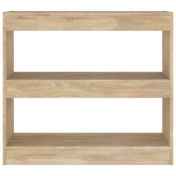 Berkfield Home Book Cabinet/Room Divider Sonoma Oak 80x30x72 cm in Brown - Size: 80 x 30 x 72 cm - thumbnail 3