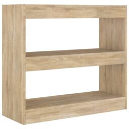 Berkfield Home Book Cabinet/Room Divider Sonoma Oak 80x30x72 cm in Brown - Size: 80 x 30 x 72 cm - thumbnail 2