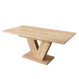 Merax 4 To 8 Seater Extendable Dining Table with V Shaped Metal Legs in Natural - thumbnail 6