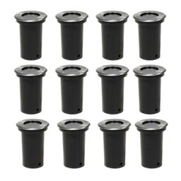 Berkfield Home Outdoor Ground Lights 12 pcs Round in Silver - thumbnail 1