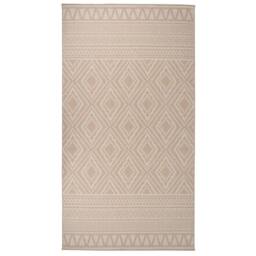 Berkfield Home Outdoor Flatweave Rug 80x150 cm Brown Stripes - Size: Medium - thumbnail 1