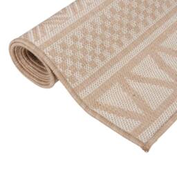 Berkfield Home Outdoor Flatweave Rug 80x150 cm Brown Stripes - Size: Medium - thumbnail 3