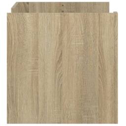 Berkfield Home Durable Coffee Table Sonoma Oak 80x50x50 cm Engineered Wood in Light Tan - Size: 80 x 50 x 50 cm - thumbnail 5