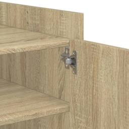 Berkfield Home Durable Coffee Table Sonoma Oak 80x50x50 cm Engineered Wood in Light Tan - Size: 80 x 50 x 50 cm - thumbnail 9