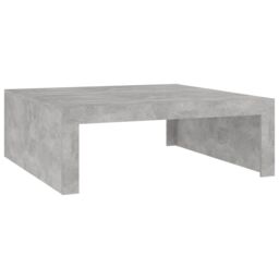 Berkfield Home Coffee Table Concrete Grey 100x100x35 cm Engineered Wood - Size: 100 x 100 x 35 cm - thumbnail 2