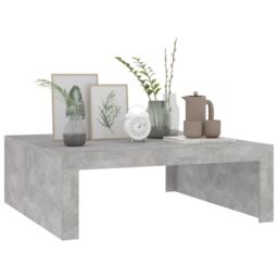 Berkfield Home Coffee Table Concrete Grey 100x100x35 cm Engineered Wood - Size: 100 x 100 x 35 cm - thumbnail 4