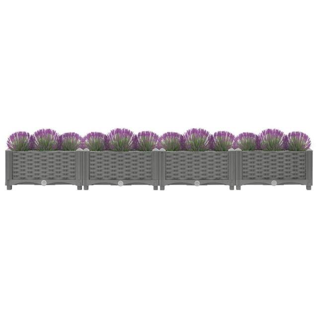 Berkfield Home Raised Bed 160x40x23 cm Polypropylene in Grey - Size: 160 x 40 x 23 cm - image 1