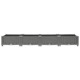 Berkfield Home Raised Bed 160x40x23 cm Polypropylene in Grey - Size: 160 x 40 x 23 cm - thumbnail 4