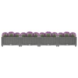 Berkfield Home Raised Bed 160x40x23 cm Polypropylene in Grey - Size: 160 x 40 x 23 cm - thumbnail 1