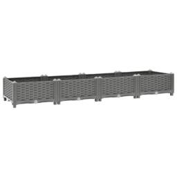 Berkfield Home Raised Bed 160x40x23 cm Polypropylene in Grey - Size: 160 x 40 x 23 cm - thumbnail 2