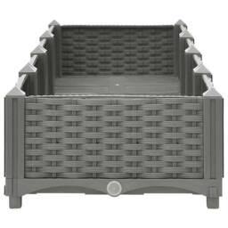 Berkfield Home Raised Bed 160x40x23 cm Polypropylene in Grey - Size: 160 x 40 x 23 cm - thumbnail 5