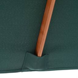 OUTSUNNY Wooden Patio Umbrella Market Parasol Outdoor Sunshade 6 Ribs in Green - thumbnail 8