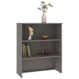 Berkfield Home Top for Highboard HAMAR Light Grey 85x35x100cm Solid Wood Pine - Size: 85 x 35 x 100 cm - thumbnail 5