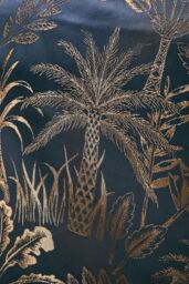 Soiree 'Midnight Palm' Jacquard Duvet Cover Set in Navy - Size: King - thumbnail 3