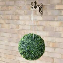 Primrose Artificial Topiary Boxwood Ball With Chain Pair of 2 38cm in Green - thumbnail 4