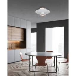Netlighting Carter Integrated LED Semi Flush Ceiling Light White Matt LED 3000K - thumbnail 6