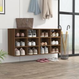 Berkfield Home Shoe Cabinets 2 pcs Brown Oak 52.5x30x50 cm - thumbnail 1