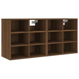 Berkfield Home Shoe Cabinets 2 pcs Brown Oak 52.5x30x50 cm - thumbnail 3
