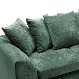 Abakus Direct Harriet Crushed Chenille 3 Seater Sofa in Rifle Green - thumbnail 5