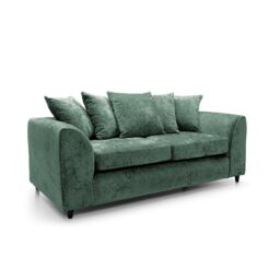 Abakus Direct Harriet Crushed Chenille 3 Seater Sofa in Rifle Green - thumbnail 2