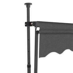 Berkfield Home Manual Retractable Awning with LED 100 cm Anthracite in Charcoal - thumbnail 4