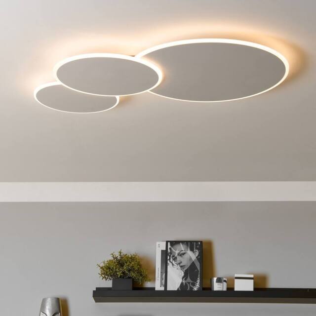 Wyld and Coco Ceiling Lamp - Round White Acrylic Shade Dimmable LED - image 1