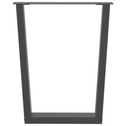 Berkfield Home Dining Table Legs V-Shape 3 pcs Anthracite 70x(72-73.3) cm Steel - thumbnail 5