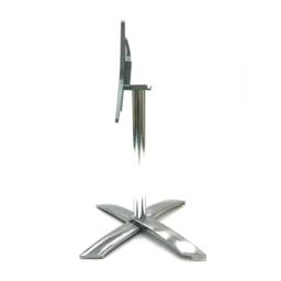 Nordara Aluminium Flip Top Table Base, Cafe Bistro Table Bases in Silver - thumbnail 2