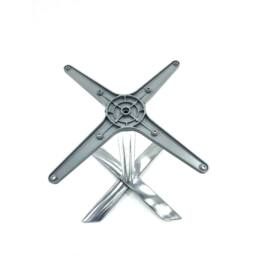 Nordara Aluminium Flip Top Table Base, Cafe Bistro Table Bases in Silver - thumbnail 3