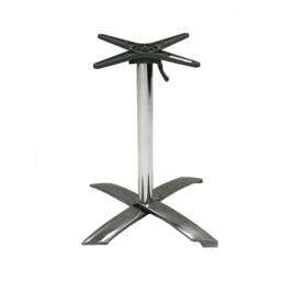 Nordara Aluminium Flip Top Table Base, Cafe Bistro Table Bases in Silver - thumbnail 1