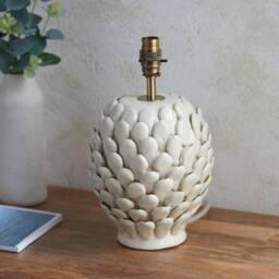 Netlighting Layered Leaf Ivory Table Lamp Fabric Ivy Shade 30cm B22 in White - thumbnail 5