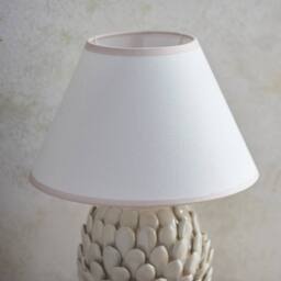 Netlighting Layered Leaf Ivory Table Lamp Fabric Ivy Shade 30cm B22 in White - thumbnail 3
