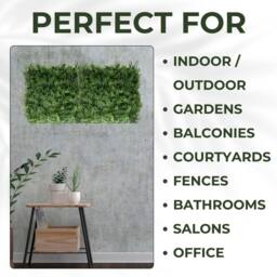 Ark Mat Fern Artificial Plant Wall Panel 50x50cm - Indoor & Outdoor in Green - Size: 50x50 cm - thumbnail 4