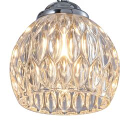 Harper Living Modern 5 Light Semi-Flush Ceiling Light with Polished Chrome Finish in Silver - thumbnail 4