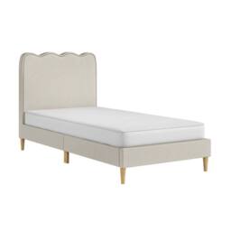 Flair Ellis Single Bed with Cloud Headboard in Beige - thumbnail 3