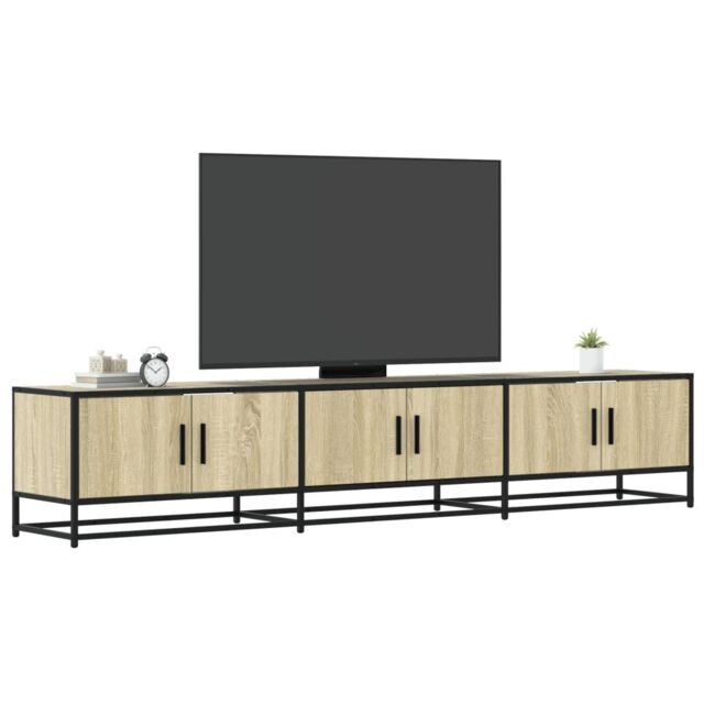 Berkfield Home TV Cabinet Sonoma Oak 210x35x41 cm Engineered Wood in Brown - Size: 210 x 35 x 41 cm - image 1