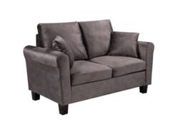 Comfy Living Ltd Brushed Velvet 2 Seater & 3 Seater Sofa Set in Grey - thumbnail 2